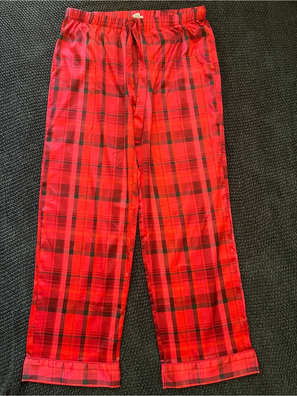 NWOT Victoria’s Secret Plaid Satin Lounge Pants PJ Pajama